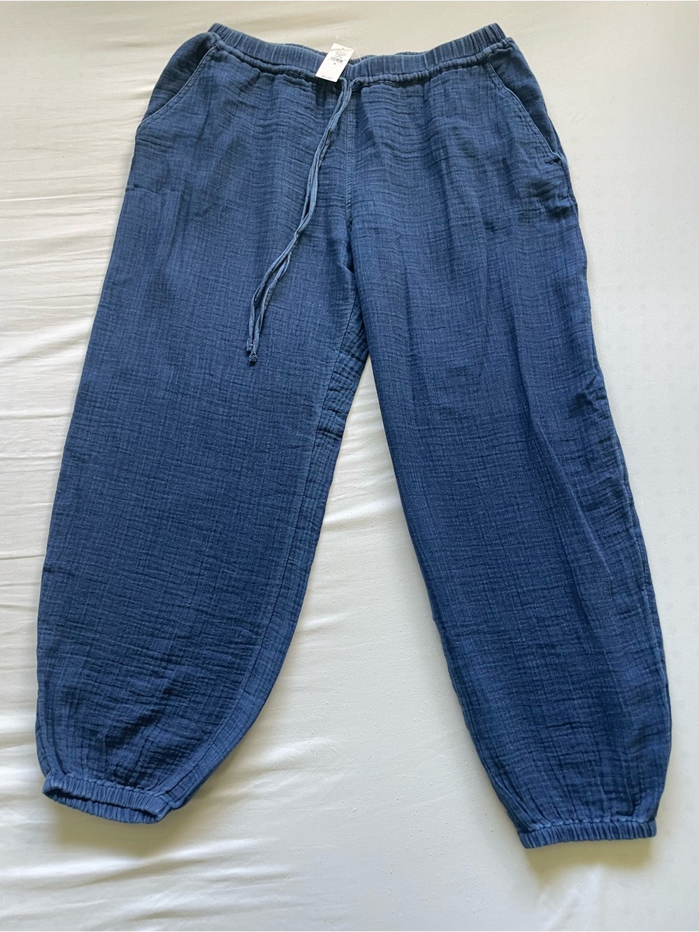 Gap Women’s Cotton Gauze Easy Joggers, Size M, Blue, NWT